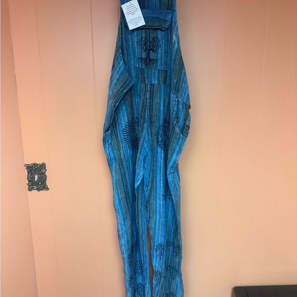 Blue overalls with black detail.  Size medium- new with tags! - Picture 3 of 9